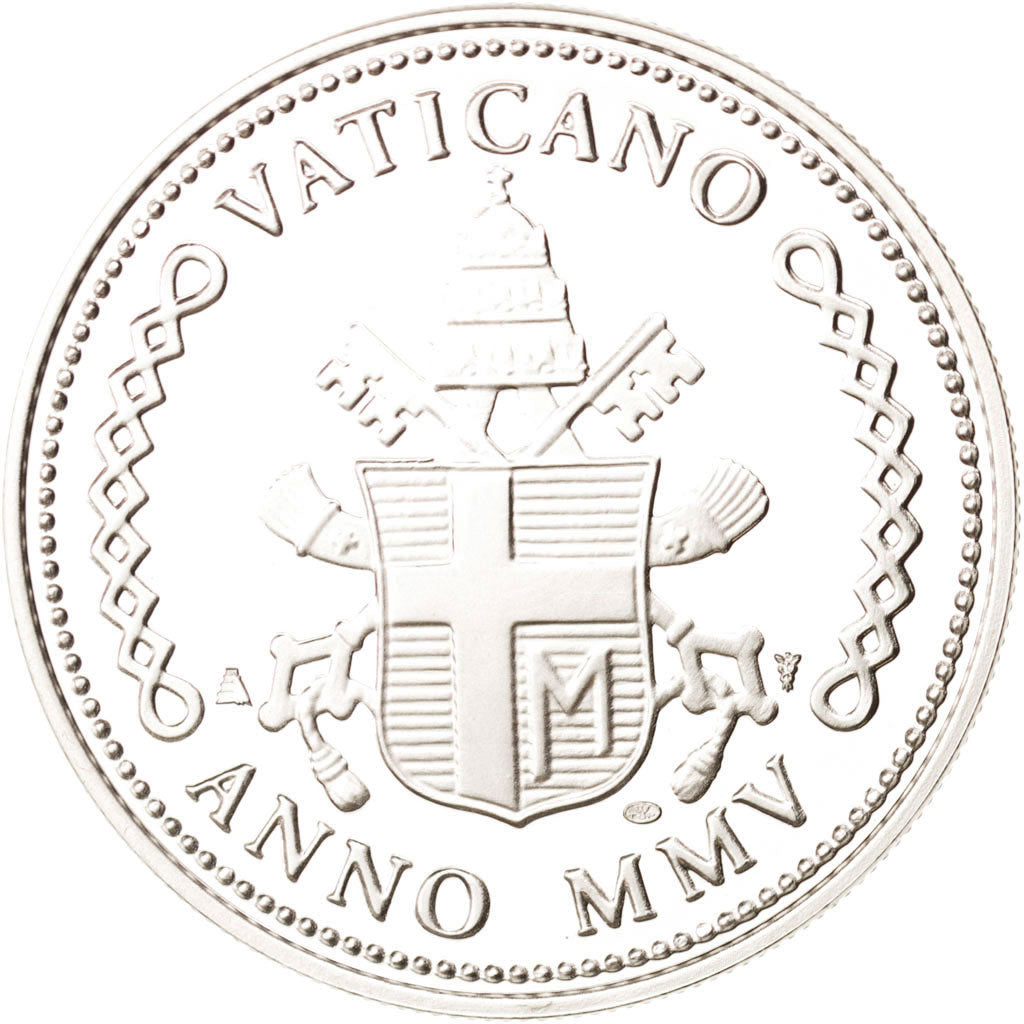 Vatican, Jean-Paul II, Religions & beliefs, 2005, Medal, MS(63), Silver, 38