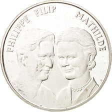 Belgium, Philippe & Mathilde, History, Medal, AU(50-53), Silver