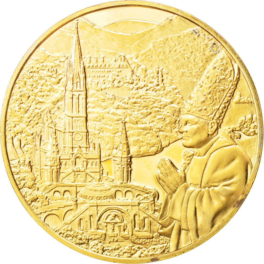 France, Jean-Paul II, Pélerinage à Lourdes, Religions & beliefs, 1983, Medal