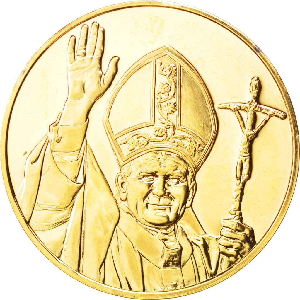 France, Medal, Jean-Paul II, Religions & beliefs, 1980, AU(55-58), Vermeil