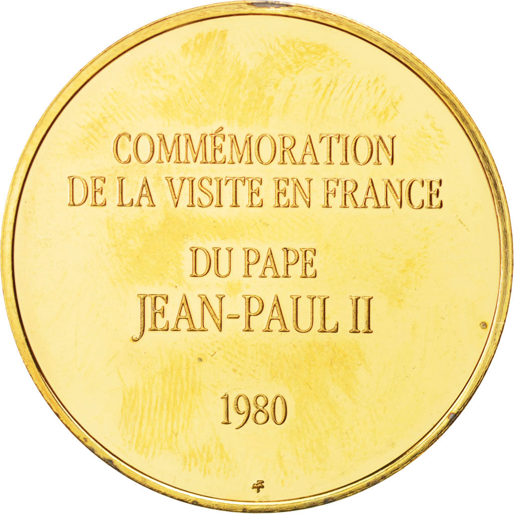 France, Medal, Jean-Paul II, Religions & beliefs, 1980, AU(55-58), Vermeil