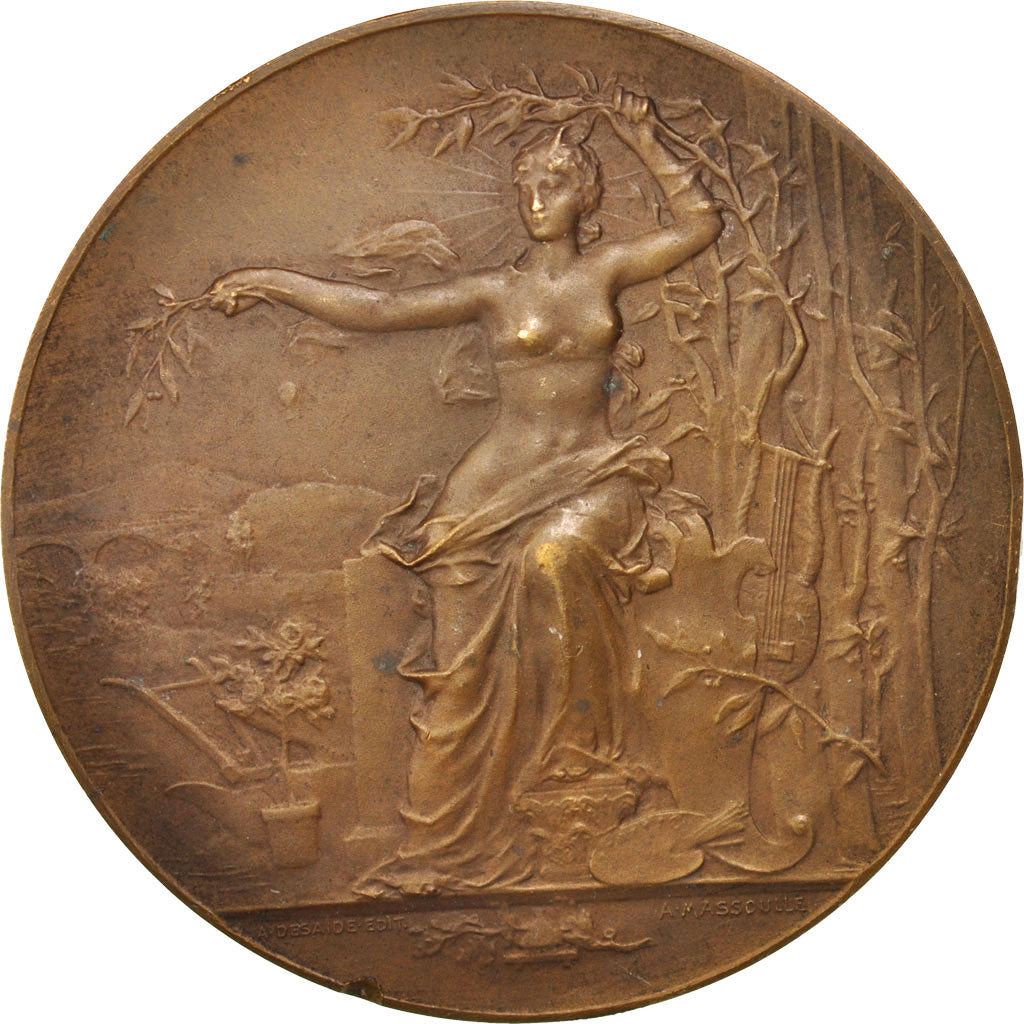 Frankreich, Arts & Culture, , Massoulle, Medal, AU(50-53), Bron...