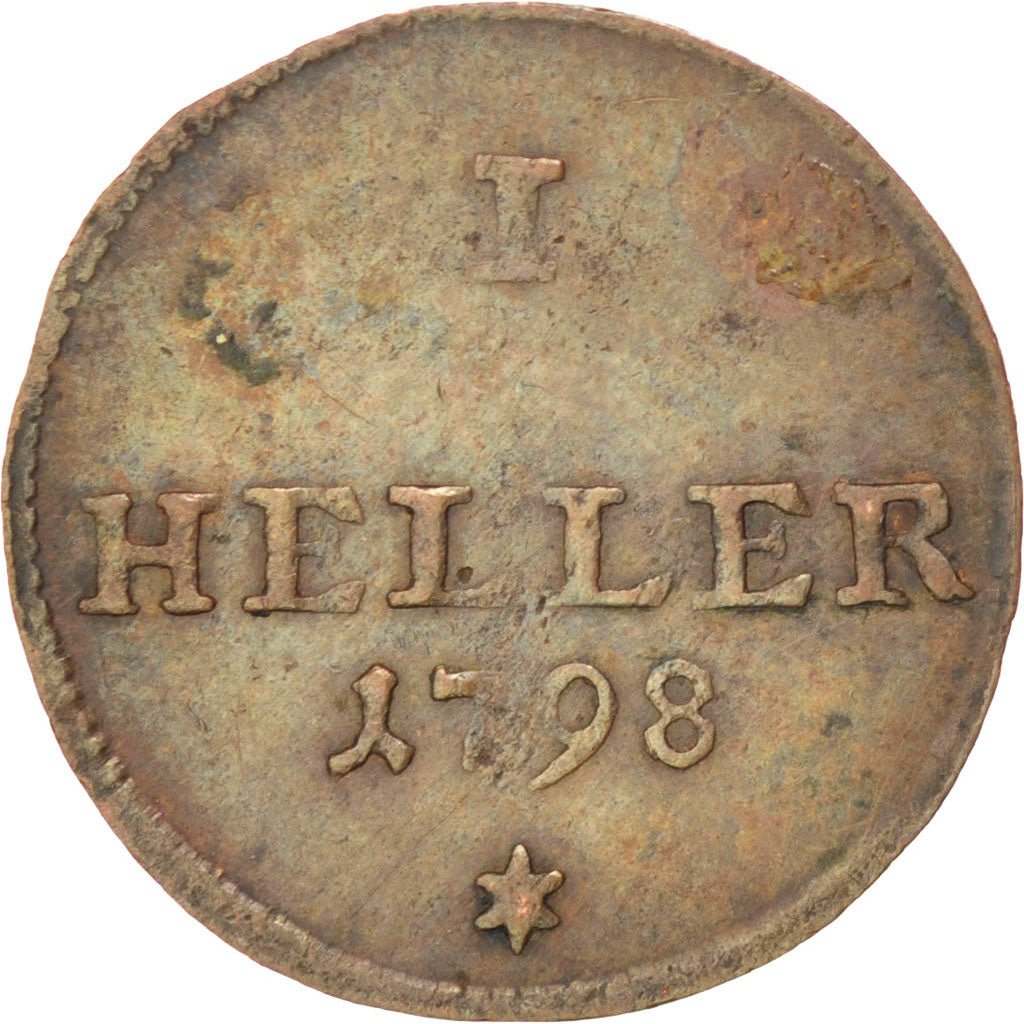Allemagne, Augsburg, 1 Heller, 1798, KM 188