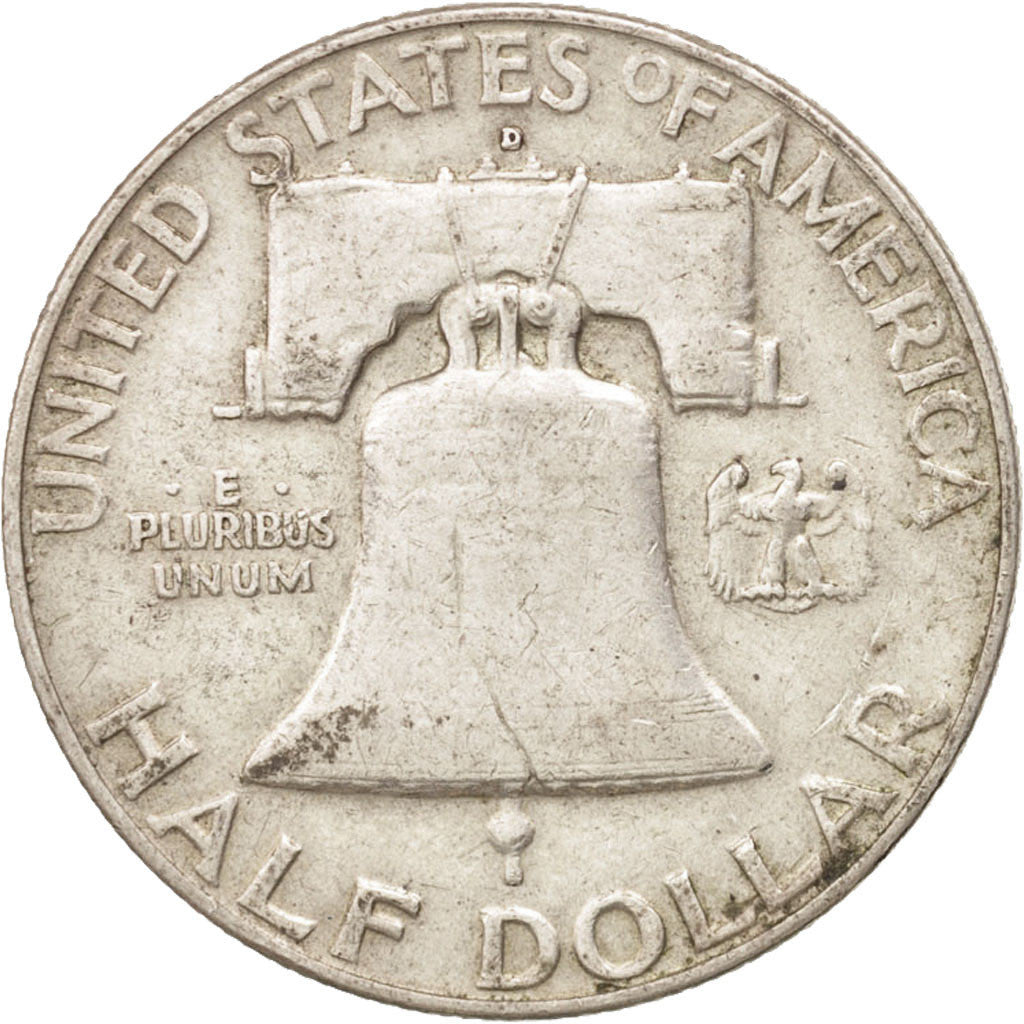 Coin, United States, Franklin Half Dollar, Half Dollar, 1960, U.S. Mint, Denver