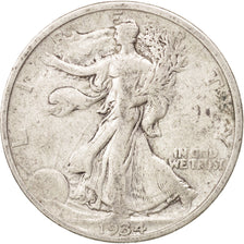 United States, Walking Liberty Half Dollar, Half Dollar, 1934, U.S. Mint
