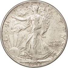 United States, Walking Liberty Half Dollar, Half Dollar, 1942, U.S. Mint