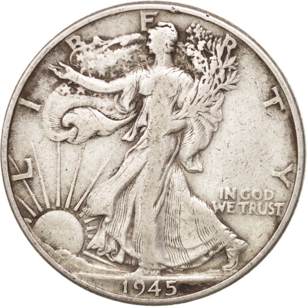 United States, Walking Liberty Half Dollar, Half Dollar, 1945, U.S. Mint