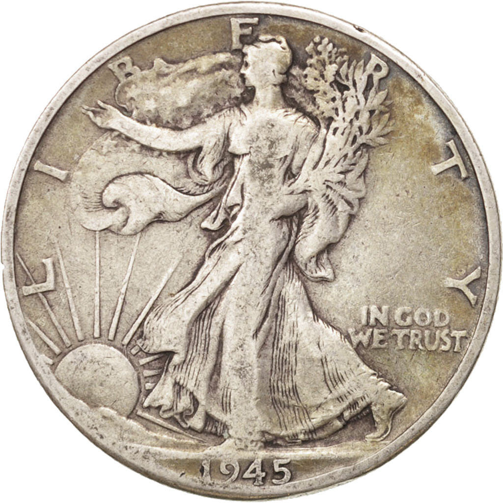 United States, Walking Liberty Half Dollar, Half Dollar, 1945, U.S. Mint, Denver
