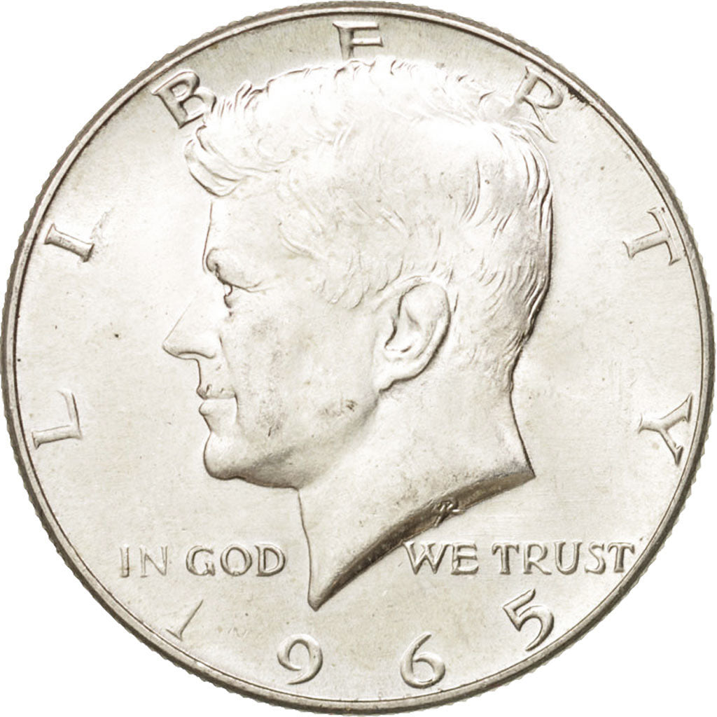 Coin, United States, Kennedy Half Dollar, Half Dollar, 1965, U.S. Mint