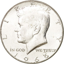Coin, United States, Kennedy Half Dollar, Half Dollar, 1966, U.S. Mint