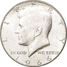 Coin, United States, Kennedy Half Dollar, Half Dollar, 1966, U.S. Mint