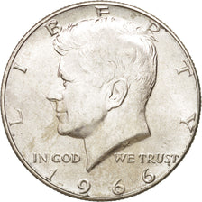Coin, United States, Kennedy Half Dollar, Half Dollar, 1966, U.S. Mint