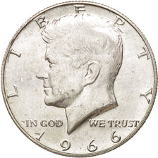 Coin, United States, Kennedy Half Dollar, Half Dollar, 1966, U.S. Mint