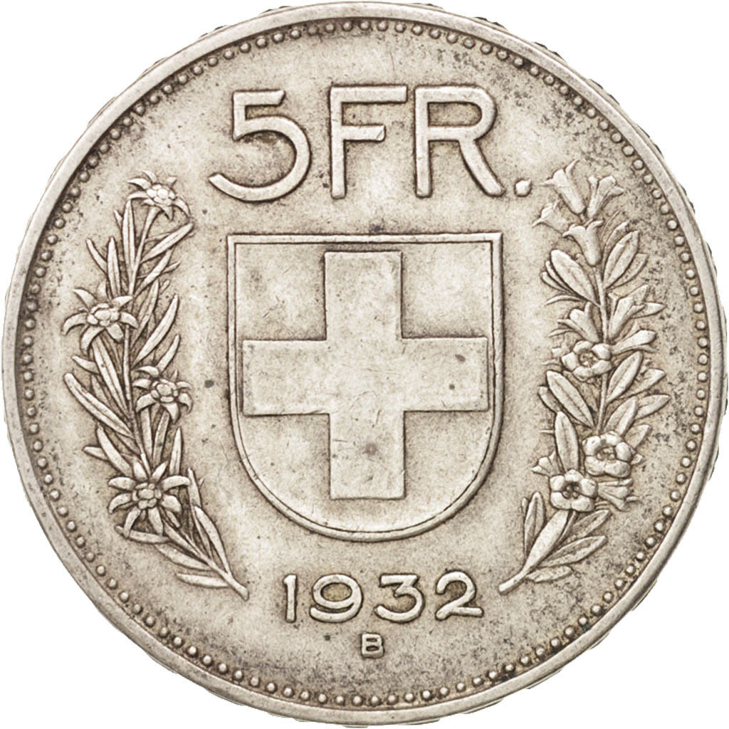 Switzerland, 5 Francs, 1932, Bern, VF(30-35), Silver, KM:40