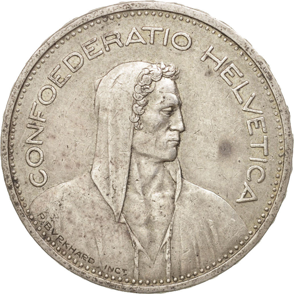 Coin, Switzerland, 5 Francs, 1932, Bern, EF(40-45), Silver, KM:40