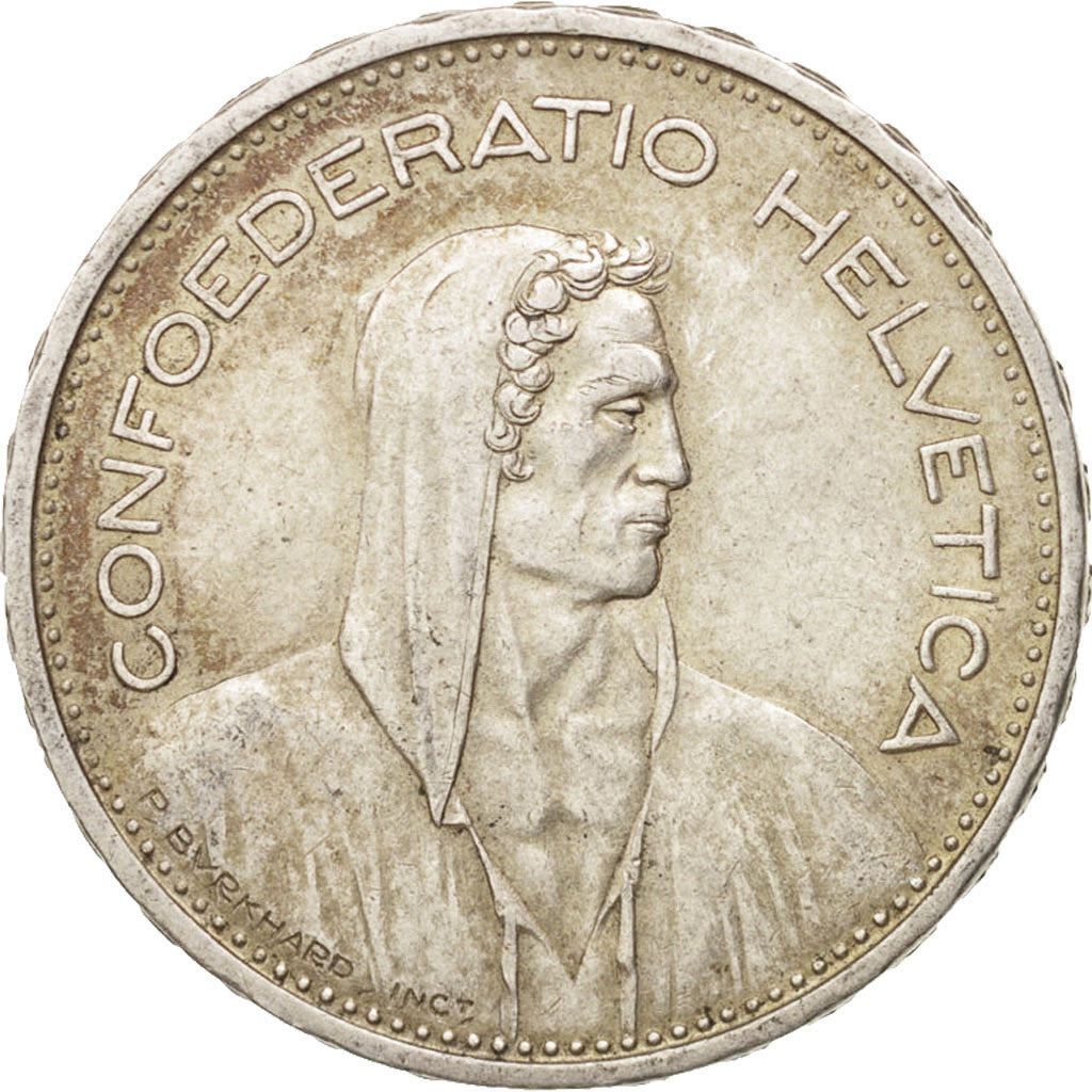 Switzerland, 5 Francs, 1933, Bern, AU(50-53), Silver, KM:40