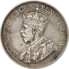 Canada, George V, 25 Cents, 1917, Royal Canadian Mint, Ottawa, TTB, Argent, K...