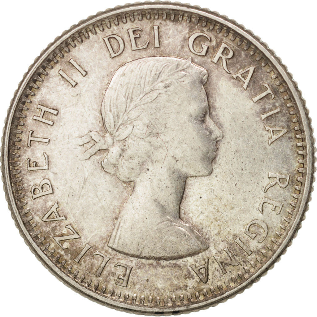 Coin, Canada, Elizabeth II, 10 Cents, 1960, Royal Canadian Mint, Ottawa