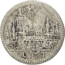 GERMAN STATES, Kreuzer, 1773, Frankfurt, KM #253, EF(40-45), Billon, 0.51
