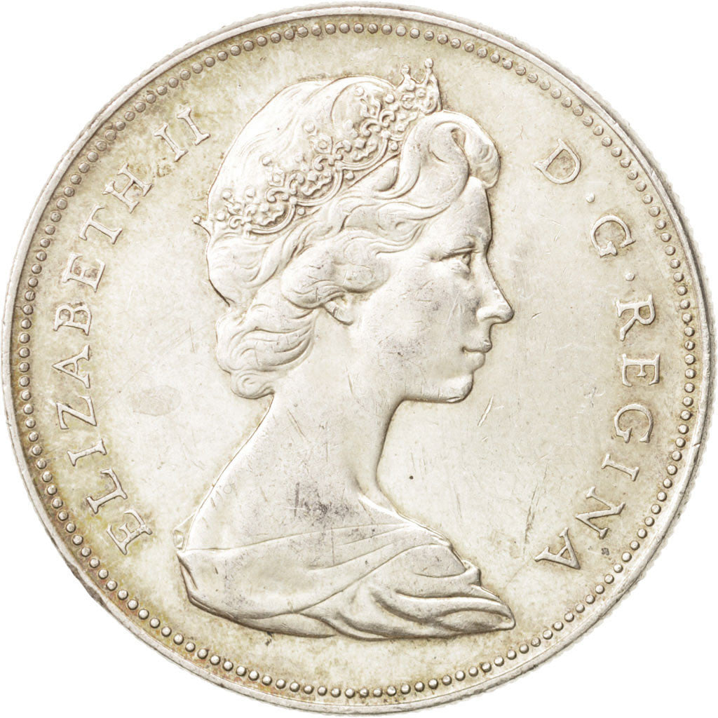 Canada, Elizabeth II, Dollar, 1966, Royal Canadian Mint, Ottawa, AU(55-58)
