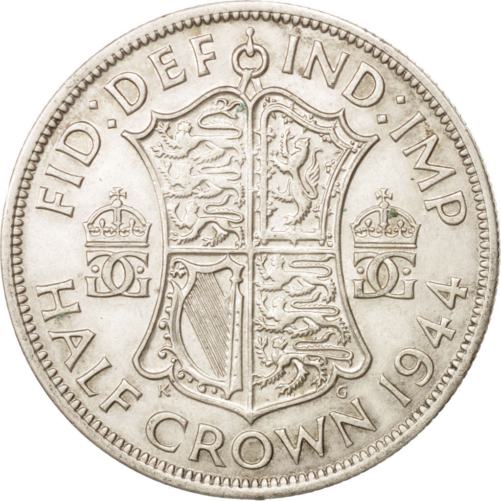 Coin, Great Britain, George VI, 1/2 Crown, 1944, London, MS(60-62), Silver