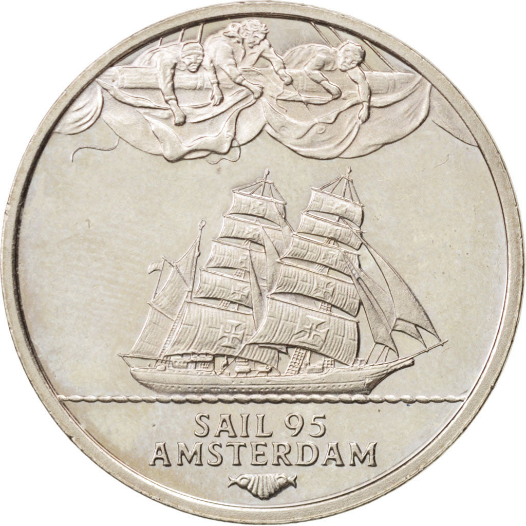 Netherlands, Beatrix, 2 ECU, 1995, Utrecht, MS(60-62), Copper-nickel, KM:94