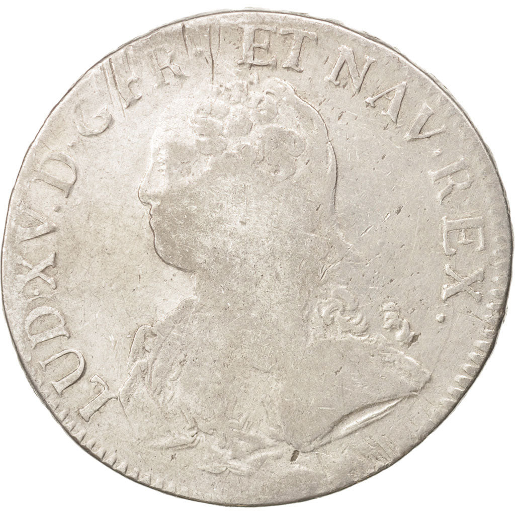 Francia, Louis XV, Écu aux branches d'olivier, Ecu, 1726, Bordeaux, B+, Arge...