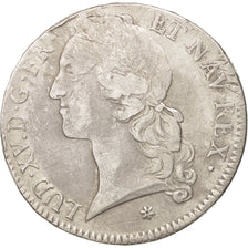 France, Ecu, 1747, Caen, VF(30-35), Silver, Gadoury:322