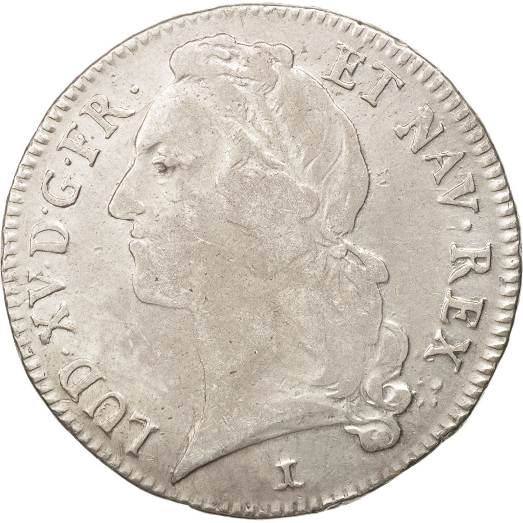 Frankreich, Louis XV, Écu au bandeau, Ecu, 1748, Montpellier, VF(30-35), Sil...