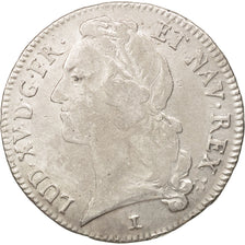 Frankreich, Louis XV, Écu au bandeau, Ecu, 1748, Montpellier, VF(30-35), Sil...