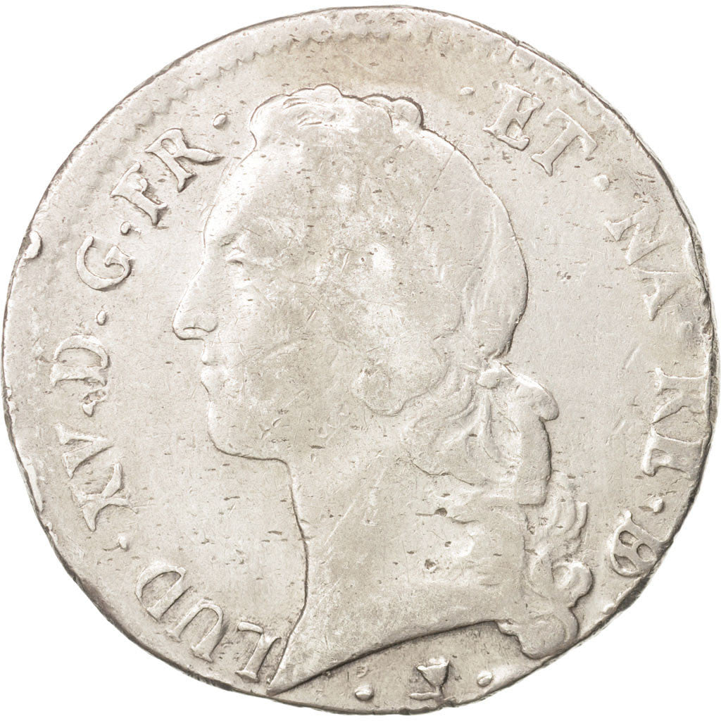 France, Louis XV, Écu de Béarn au bandeau, Ecu, 1768, Pau, EF(40-45), Silver