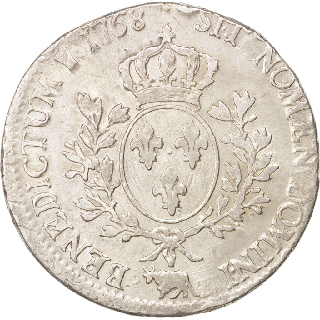 France, Louis XV, Écu de Béarn au bandeau, Ecu, 1768, Pau, EF(40-45), Silver