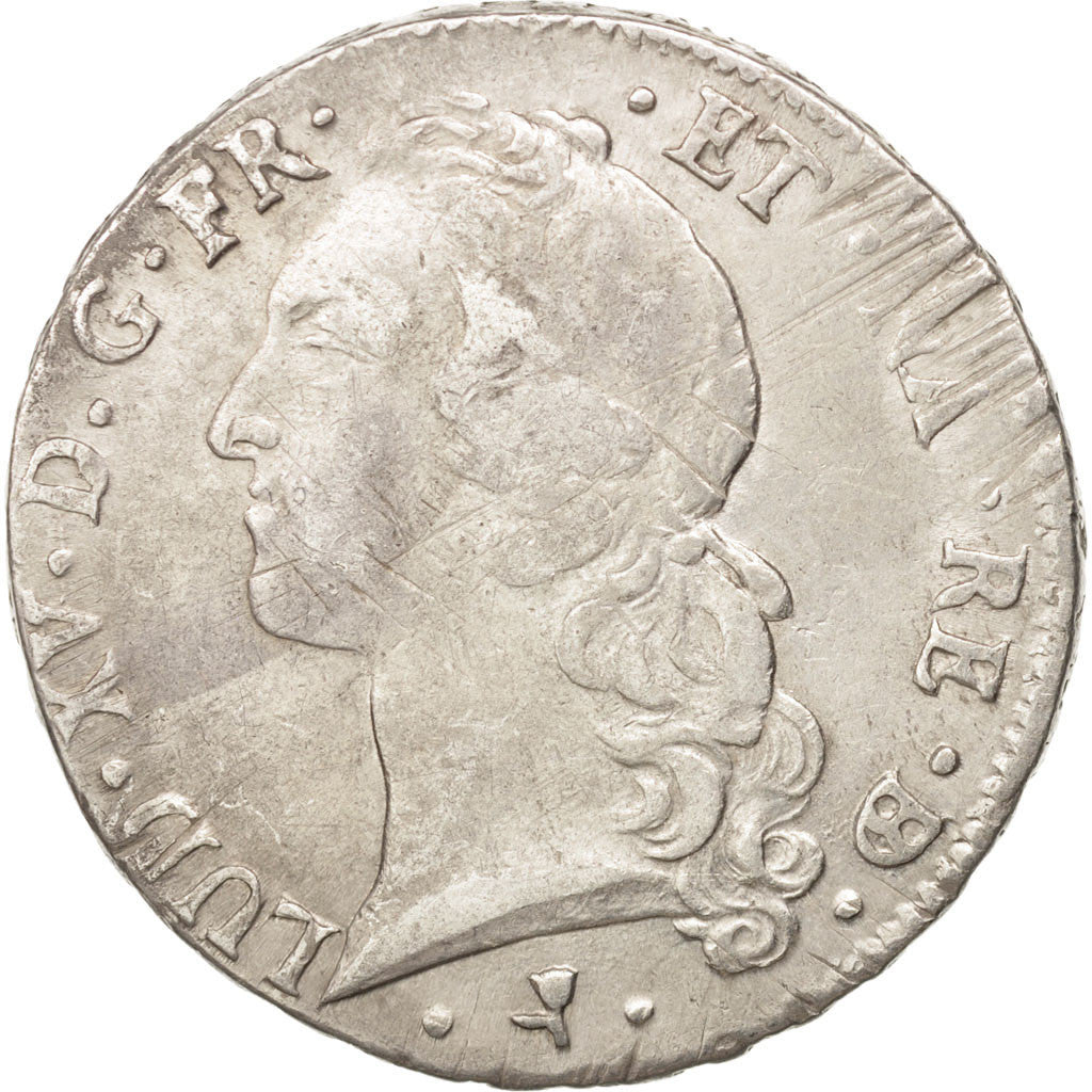 Coin, France, Louis XV, Écu de Béarn au bandeau, Ecu, 1764, Pau, VF(30-35)