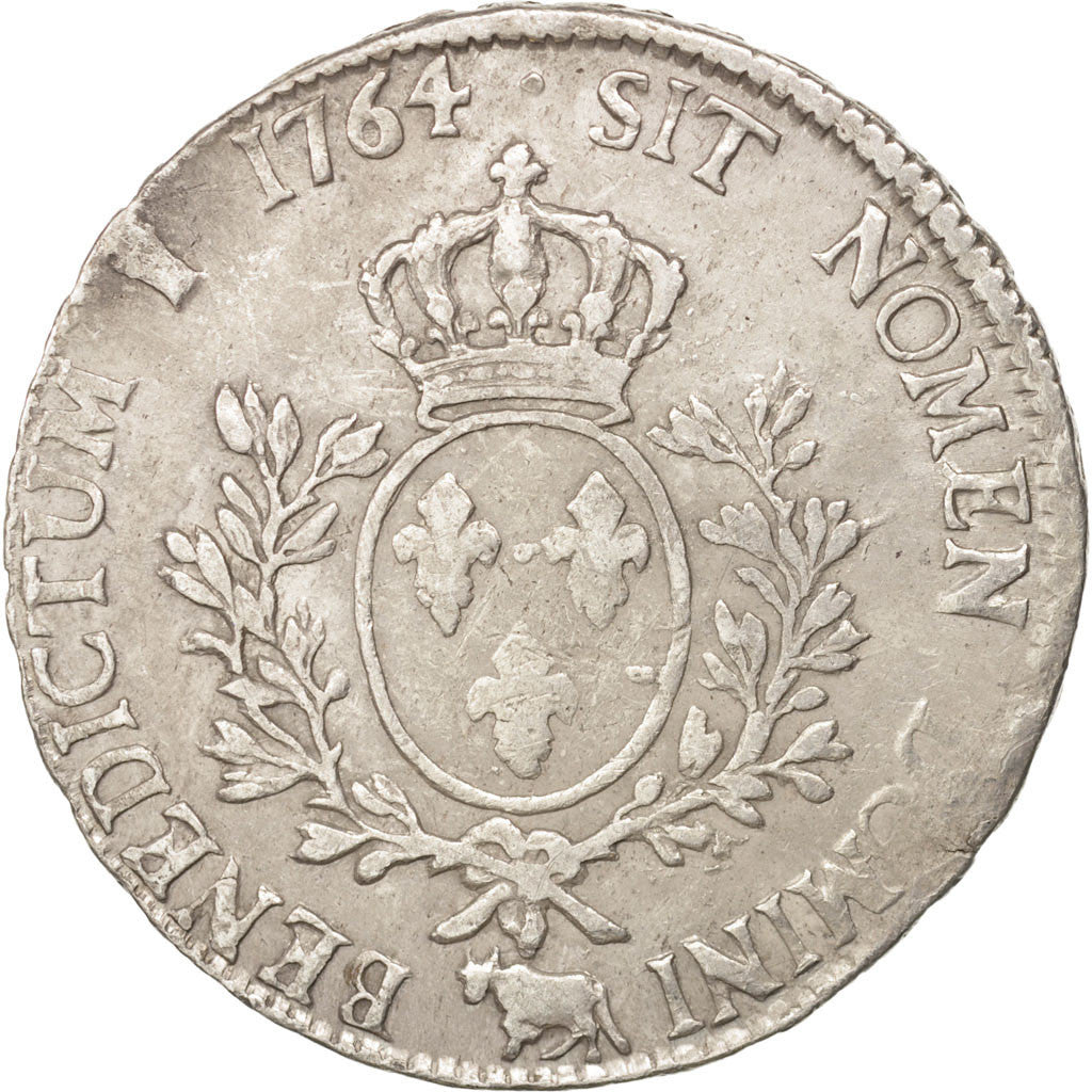 Coin, France, Louis XV, Écu de Béarn au bandeau, Ecu, 1764, Pau, VF(30-35)