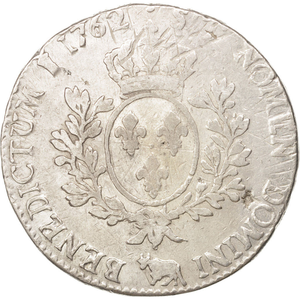 Frankreich, Louis XV, Écu de Béarn au bandeau, Ecu, 1762, Pau, VF(20-25), S...