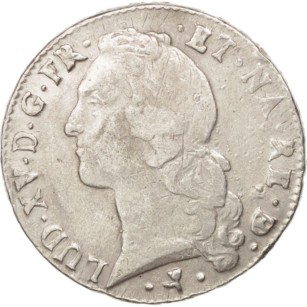 France, Louis XV, Écu de Béarn au bandeau, Ecu, 1765, Pau, VF(30-35), Silver