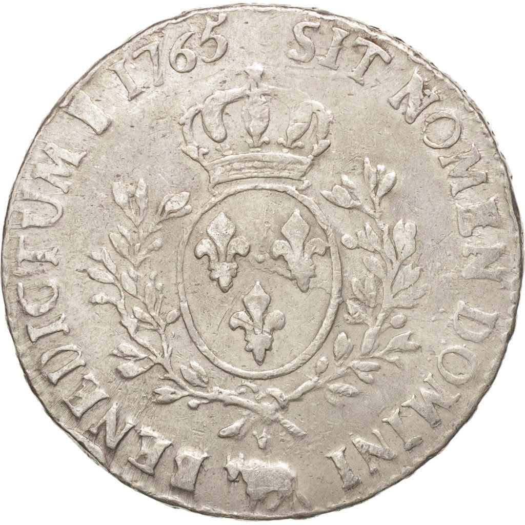 France, Louis XV, Écu de Béarn au bandeau, Ecu, 1765, Pau, VF(30-35), Silver