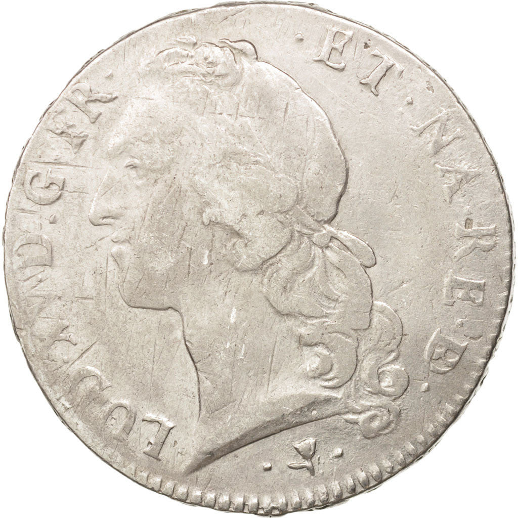 France, Louis XV, Écu de Béarn au bandeau, Ecu, 1757, Pau, VF(30-35), Silver