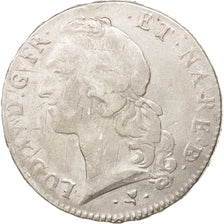 France, Louis XV, Écu de Béarn au bandeau, Ecu, 1757, Pau, VF(30-35), Silver