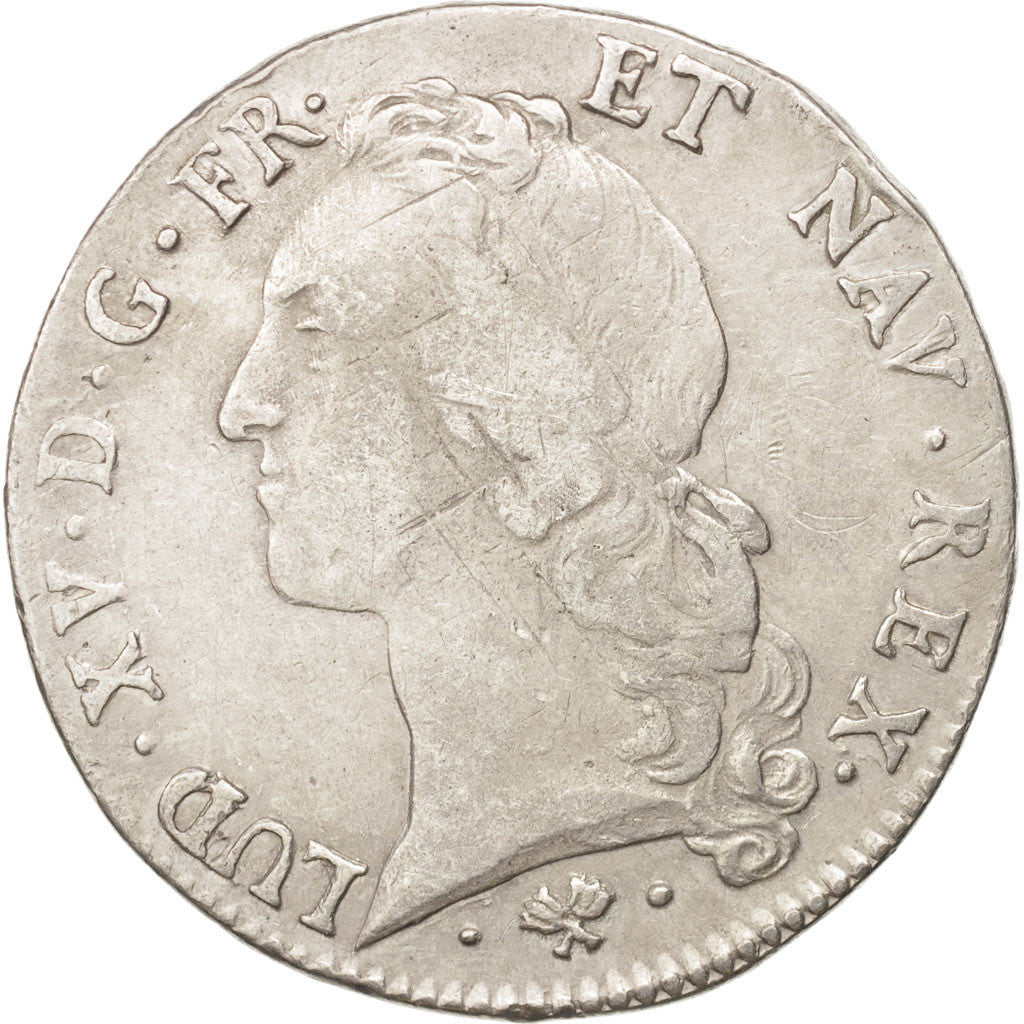 Moneda, Francia, Louis XV, Écu au bandeau, Ecu, 1763, Bayonne, BC+, Plata