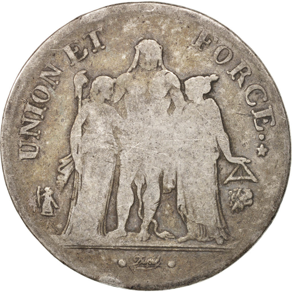 Munten, Frankrijk, Union et Force, 5 Francs, 1800, Bayonne, FR, Zilver
