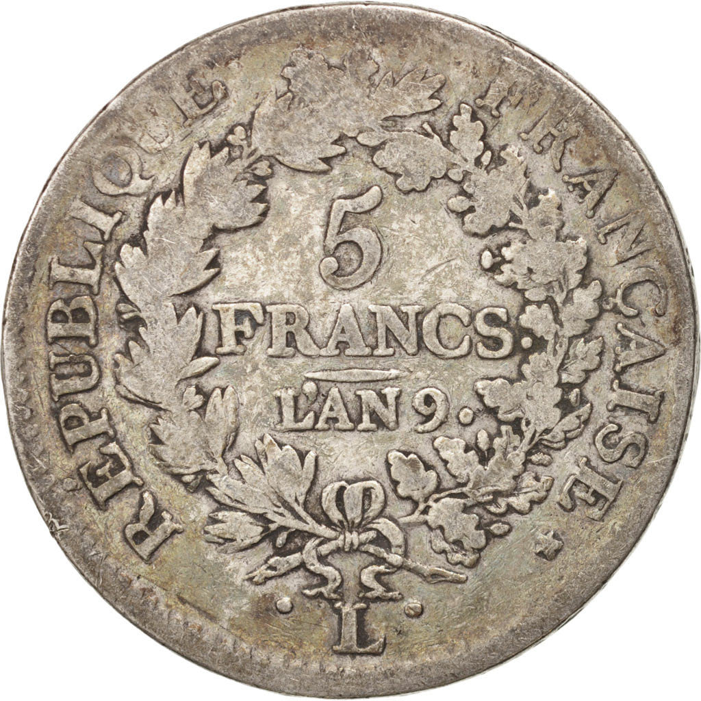 Munten, Frankrijk, Union et Force, 5 Francs, 1800, Bayonne, FR, Zilver