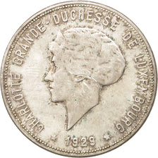 Luxembourg, Charlotte, 10 Francs, 1929, Luxembourg, AU(55-58), Silver, KM:39