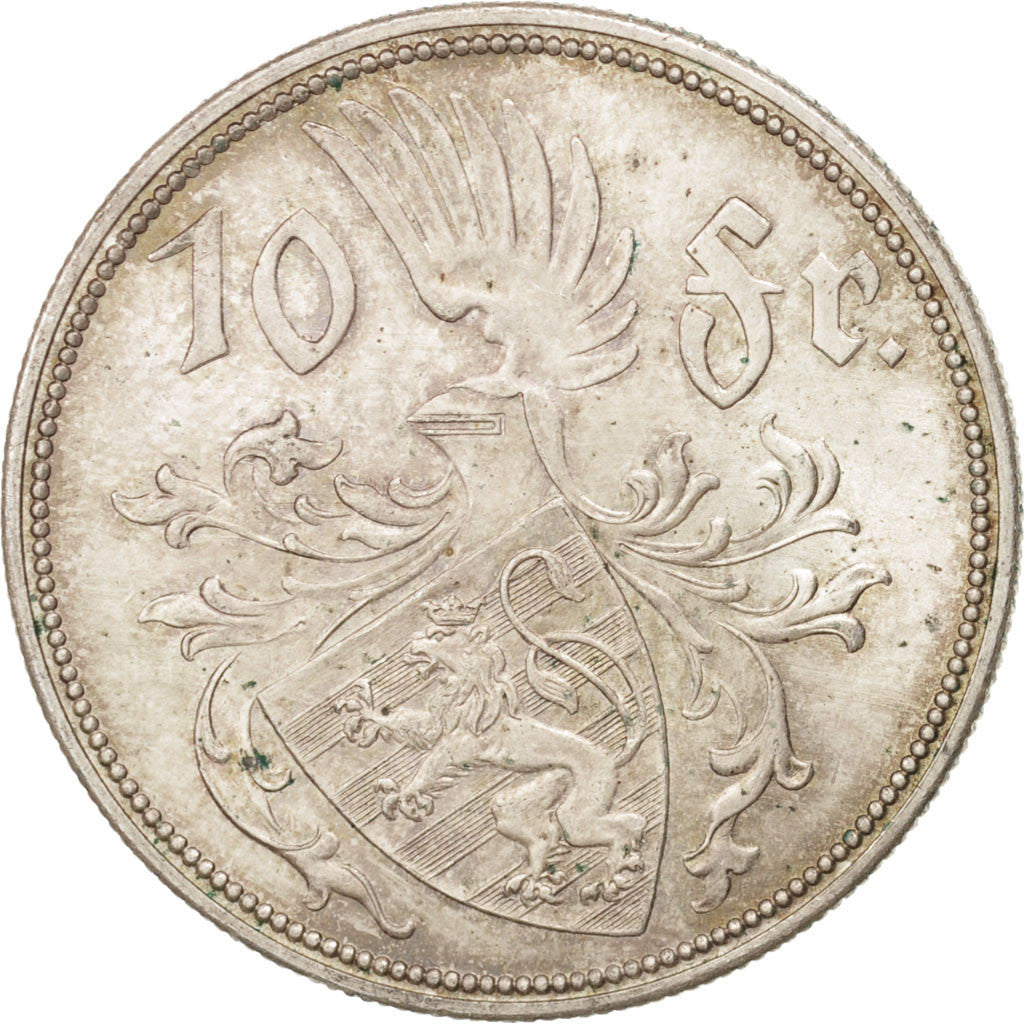 Luxembourg, Charlotte, 10 Francs, 1929, Luxembourg, MS(60-62), Silver, KM:39