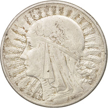 Coin, Poland, 10 Zlotych, 1932, Warsaw, AU(50-53), Silver, KM:22