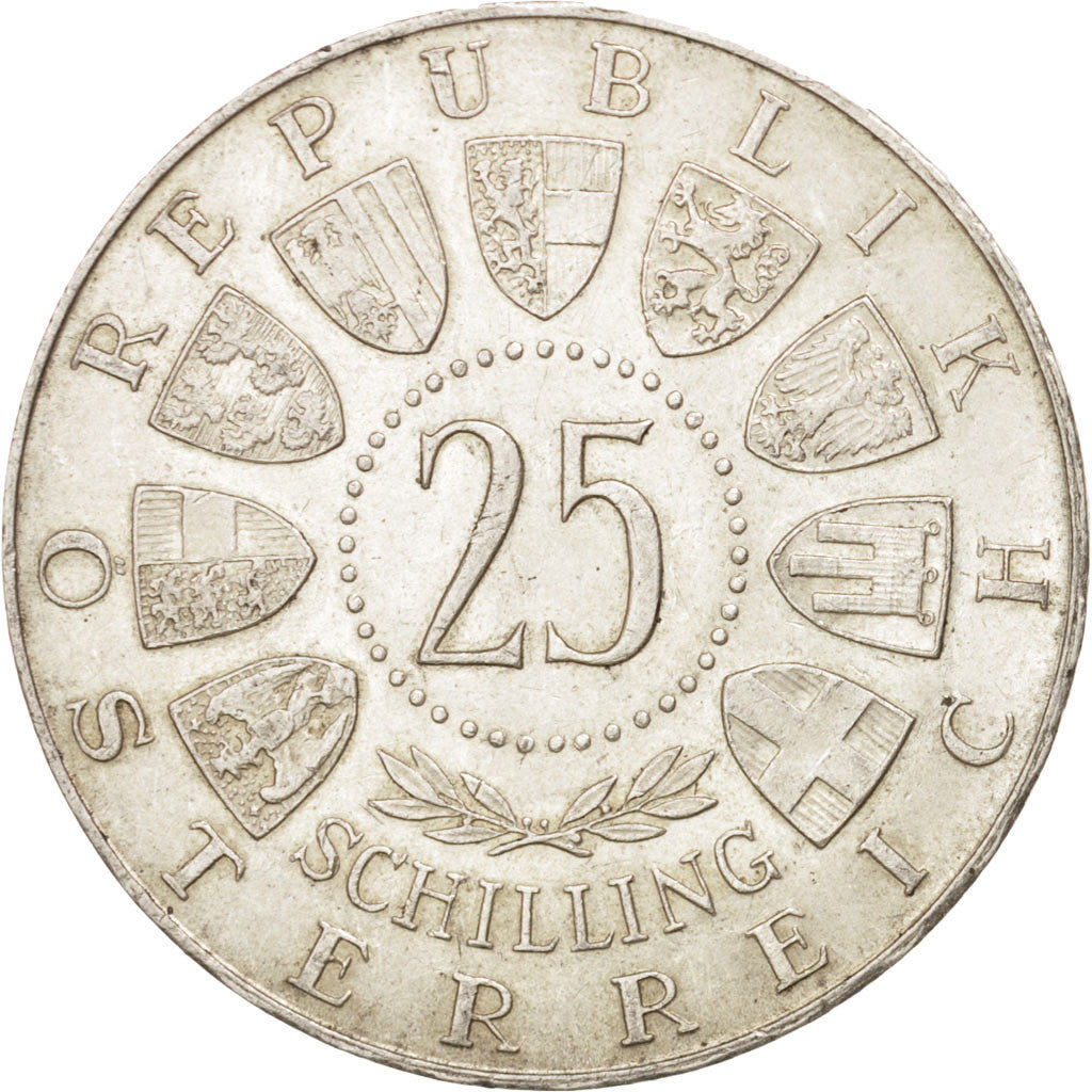Austria, 25 Schilling, 1957, Vienne, AU(55-58), Silver, KM:2883