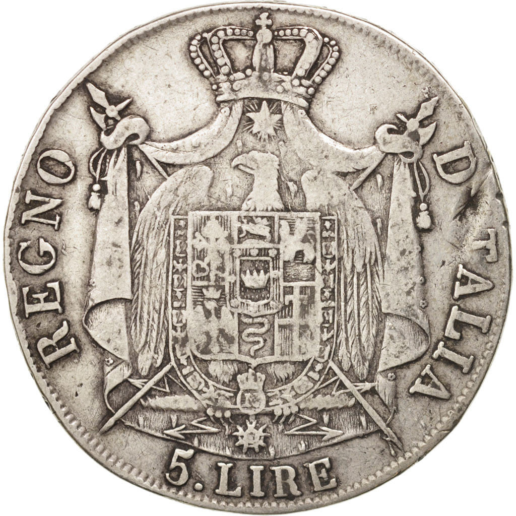 ITALIAN STATES, KINGDOM OF NAPOLEON, Napoleon I, 5 Lire, 1808, Milan