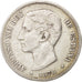 Monnaie, Espagne, Alfonso XII, 5 Pesetas, 1876, TB+, Argent, KM:671
