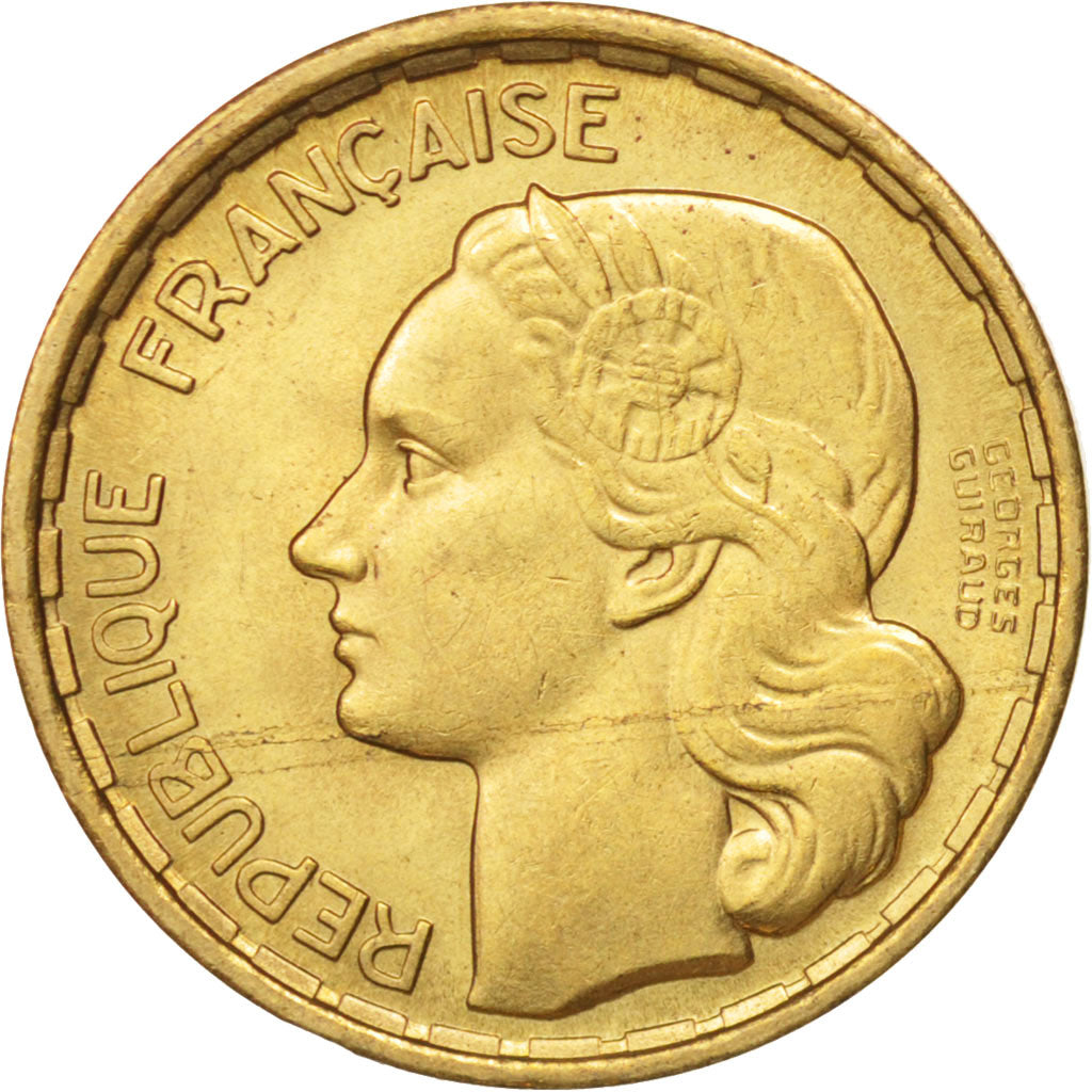 France, Guiraud, 20 Francs, 1950, Beaumont - Le Roger, TTB+, Aluminum-Bronze,...