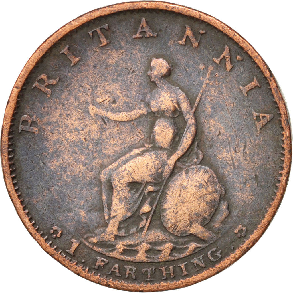 Coin, Great Britain, George III, Farthing, 1799, London, VF(30-35), Copper